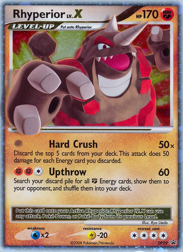 2007 DP Black Star Promos Rhyperior LV.X #DP29 card image