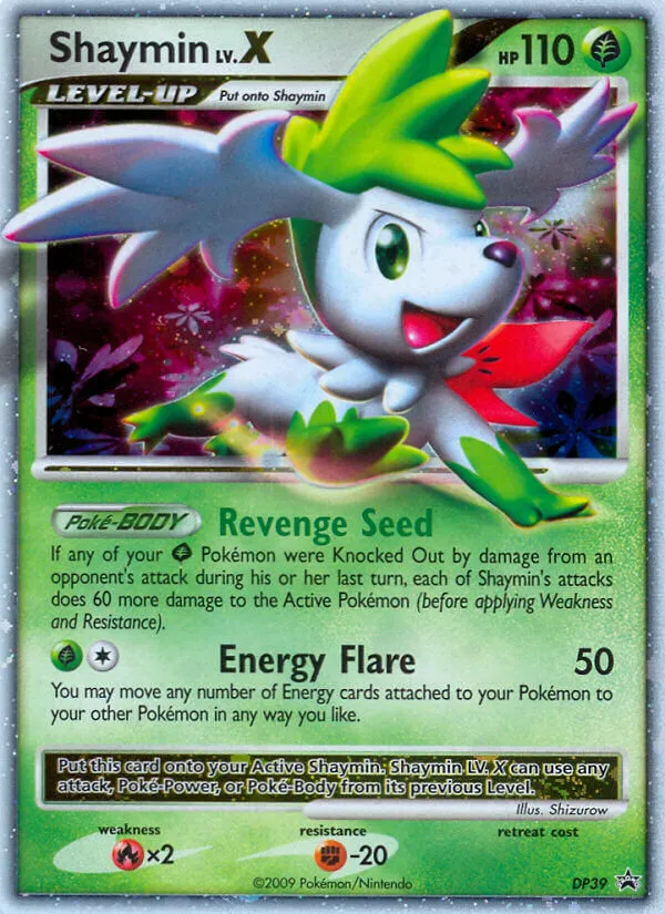 2007 DP Black Star Promos Shaymin LV.X #DP39 card image