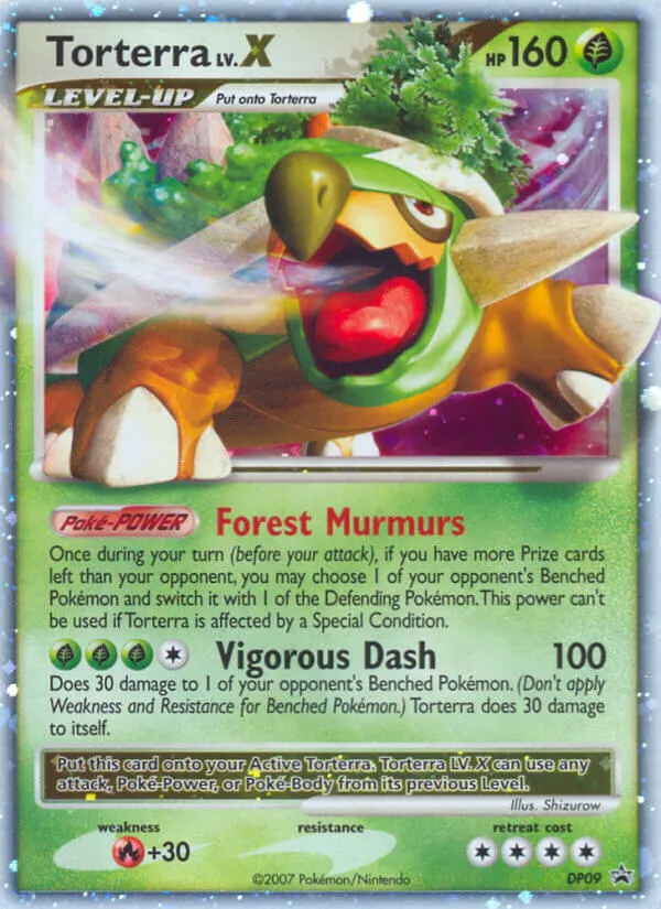 2007 DP Black Star Promos Torterra LV.X #DP09 card image