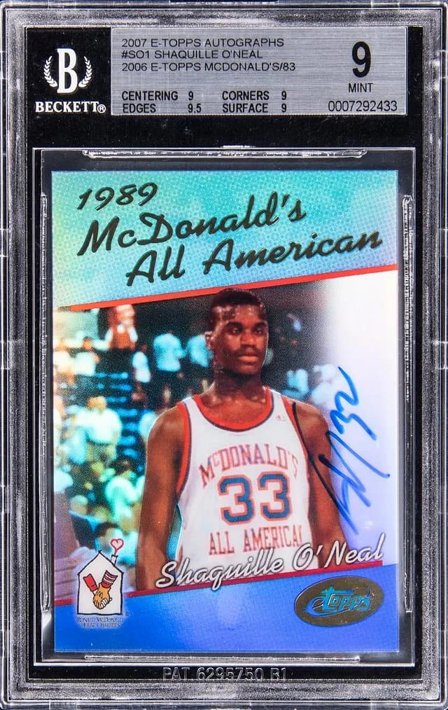 2007 eTopps Autographs 2006 McDonald's Shaquille O'Neal #SO card image