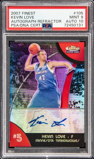 2007 Finest Kevin Love Autograph Refractor #105 card image
