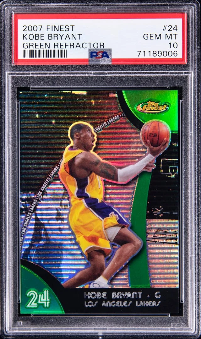 2007 Finest Kobe Bryant Green Refractor #24 card image