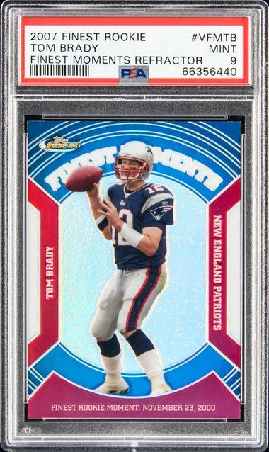 2007 Finest Moments Refractor Vfmtb Tom Brady #no-number card image