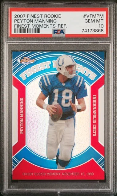 2007 Finest Peyton Manning Moments #VFMPM card image