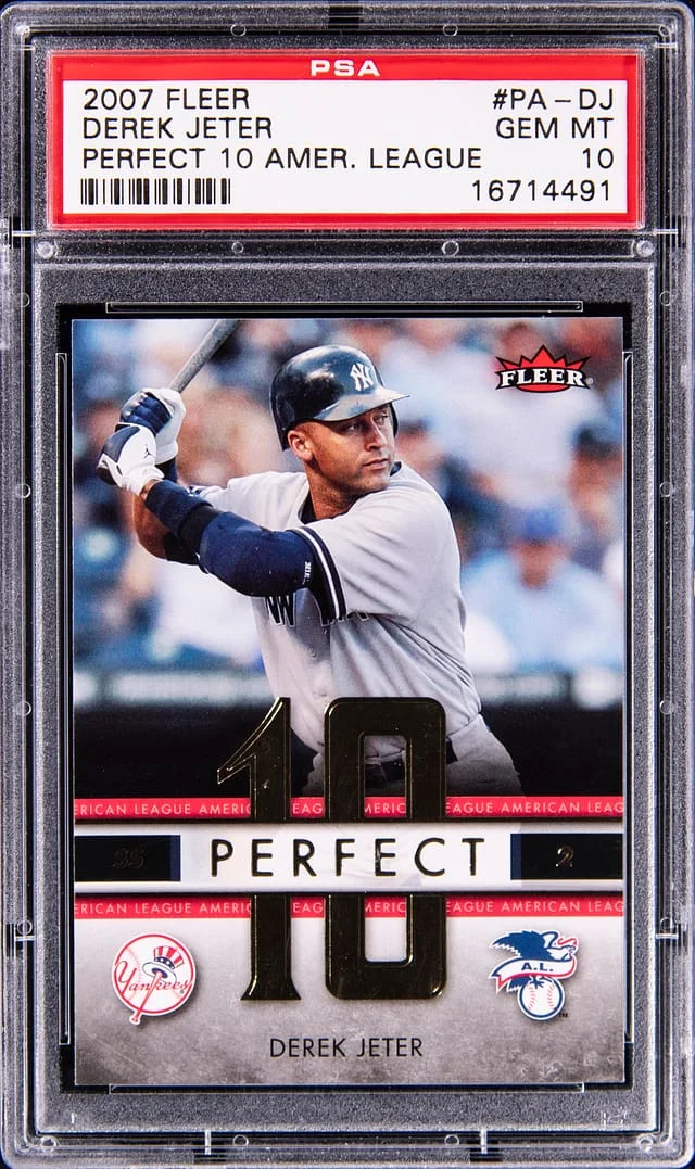 2007 Fleer Derek Jeter Perfect 10 American League #PA-DJ card image