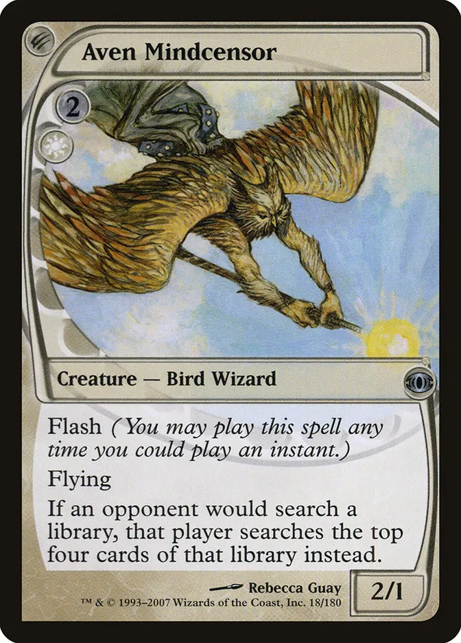 2007 Future Sight Aven Mindcensor uncommon #18 unlisted card image