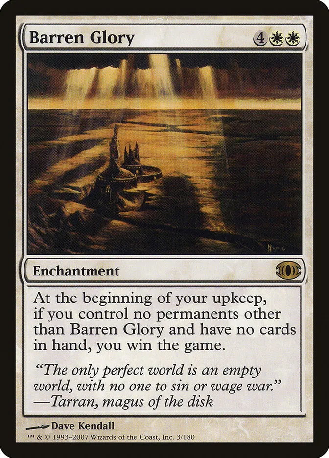 2007 Future Sight Barren Glory rare #3 unlisted card image