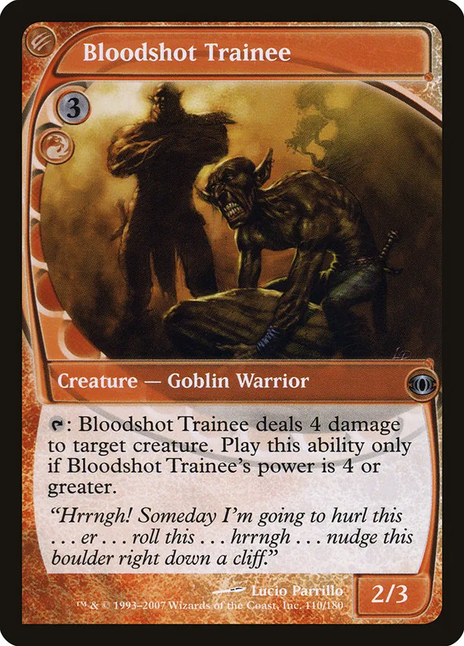 2007 Future Sight Bloodshot Trainee uncommon #110 unlisted card image