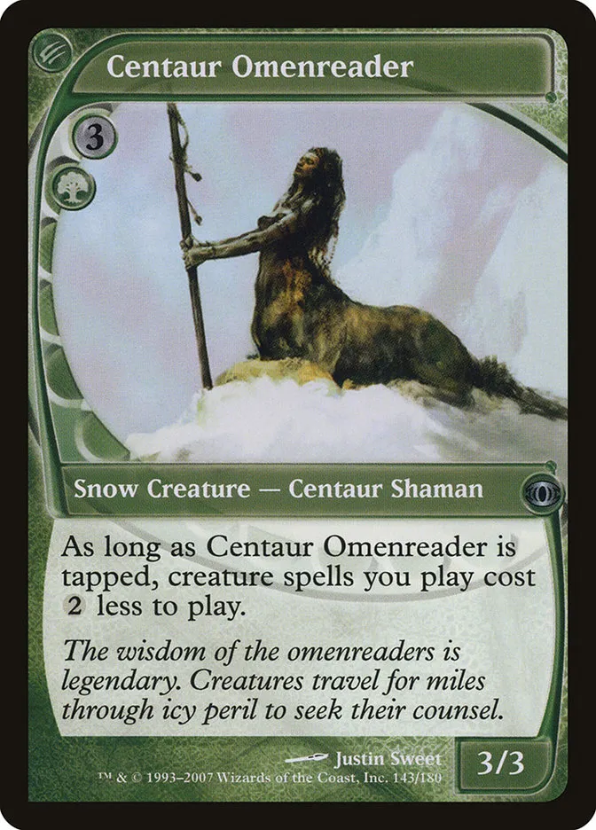 2007 Future Sight Centaur Omenreader uncommon #143 unlisted card image