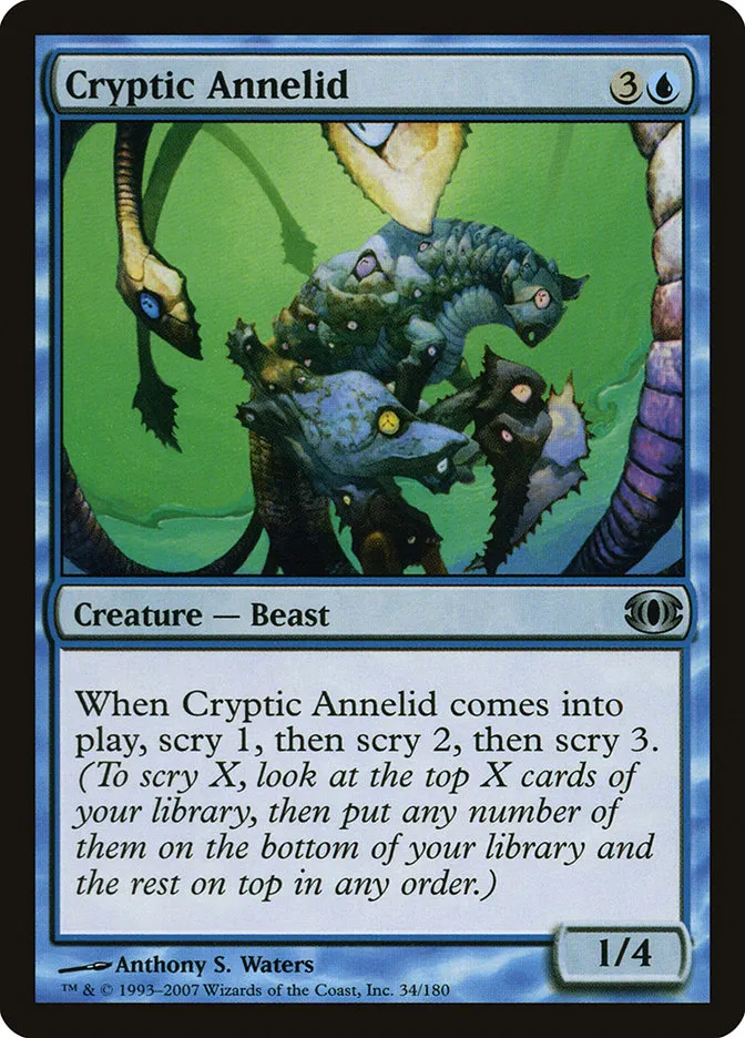 2007 Future Sight Cryptic Annelid uncommon #34 unlisted card image