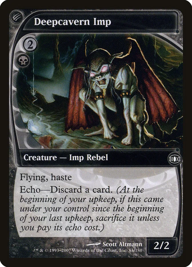 2007 Future Sight Deepcavern Imp common #83 unlisted card image