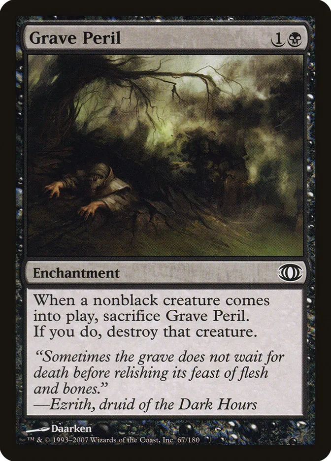 2007 Future Sight Grave Peril common #67 unlisted card image