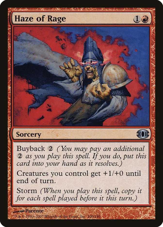 2007 Future Sight Haze of Rage uncommon #100 unlisted card image