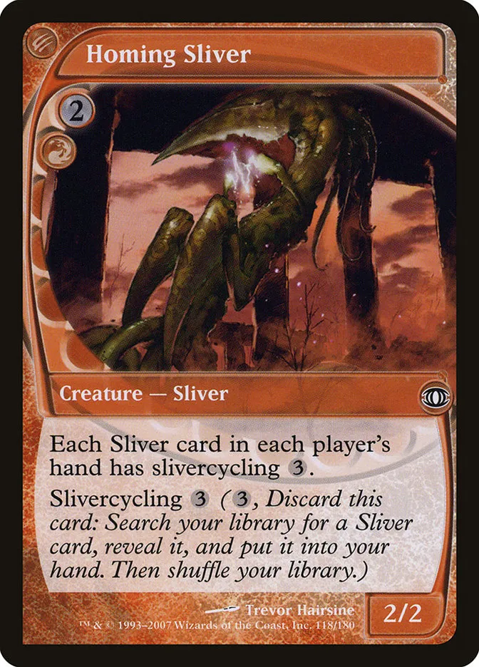 2007 Future Sight Homing Sliver common #118 unlisted card image