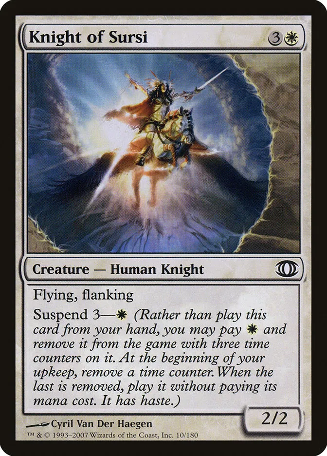 2007 Future Sight Knight of Sursi common #10 unlisted card image