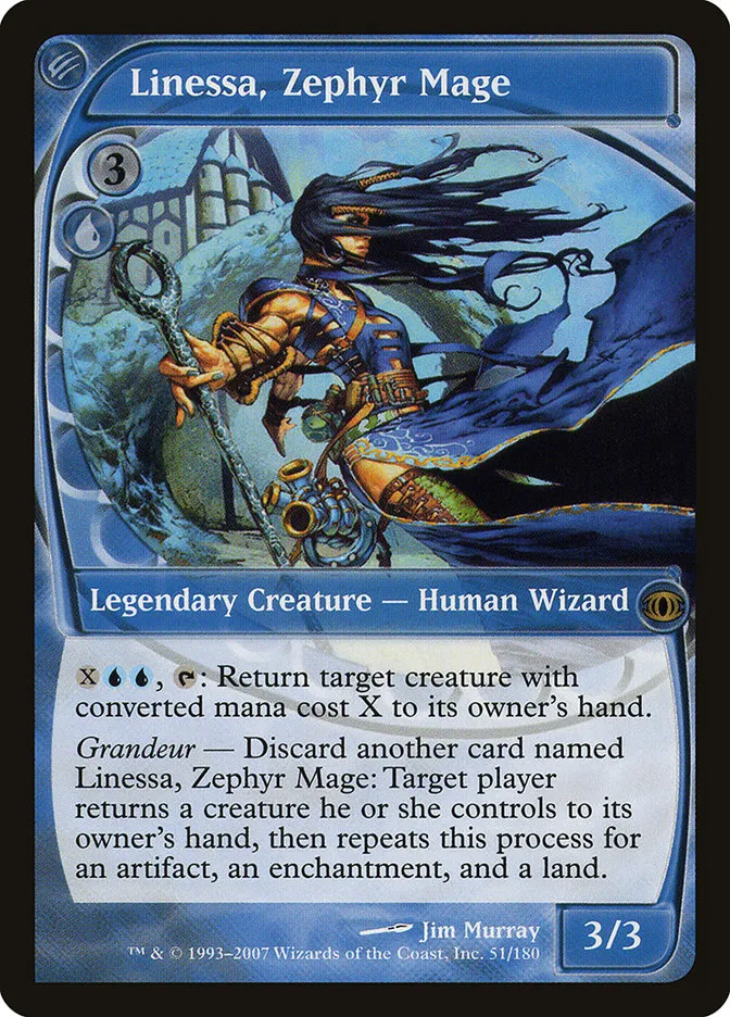 2007 Future Sight Linessa, Zephyr Mage rare #51 unlisted card image