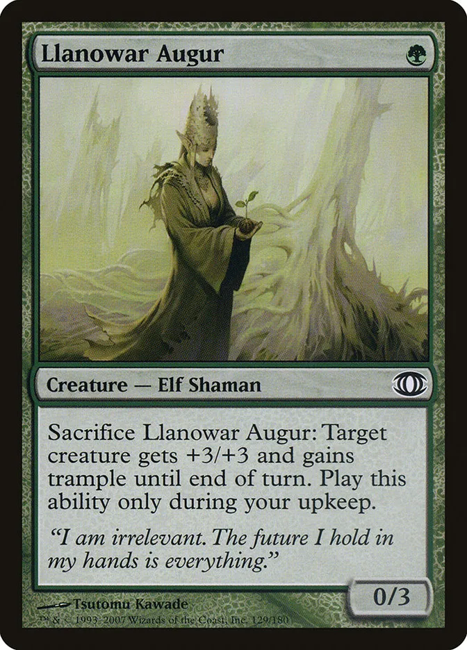 2007 Future Sight Llanowar Augur common #129 unlisted card image