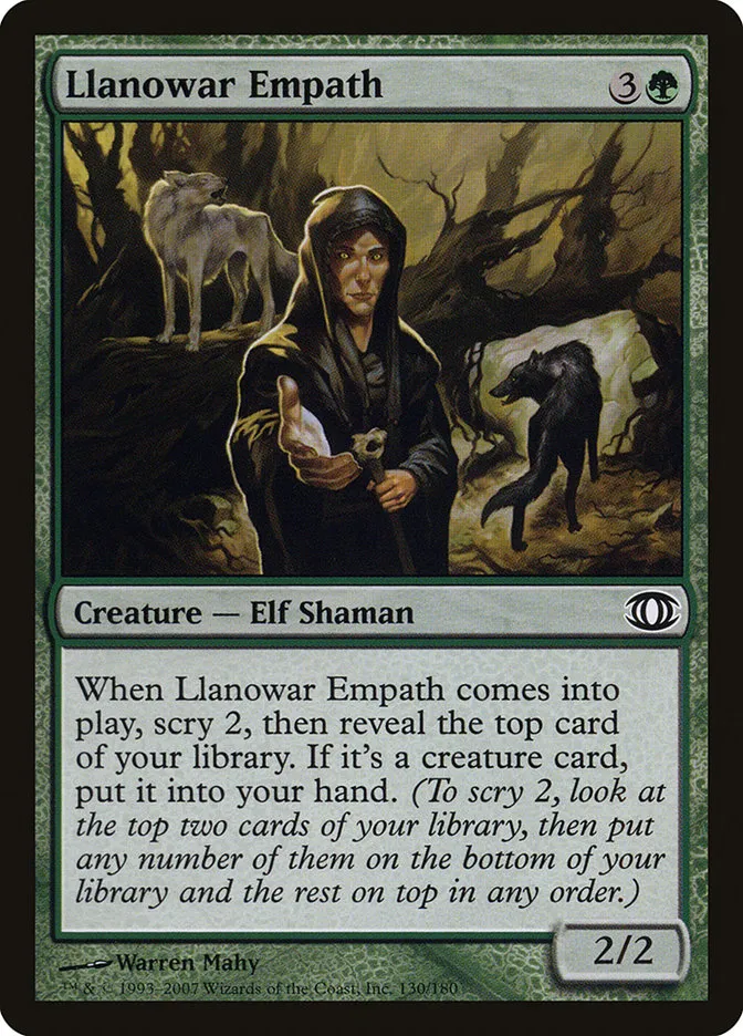 2007 Future Sight Llanowar Empath common #130 unlisted card image