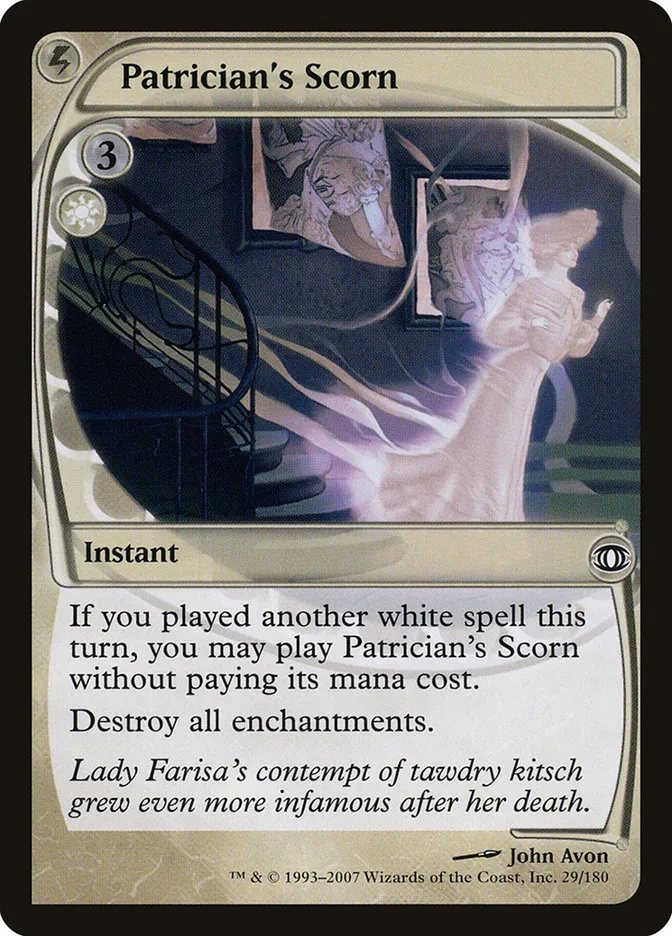2007 Future Sight Patrician's Scorn common #29 unlisted card image