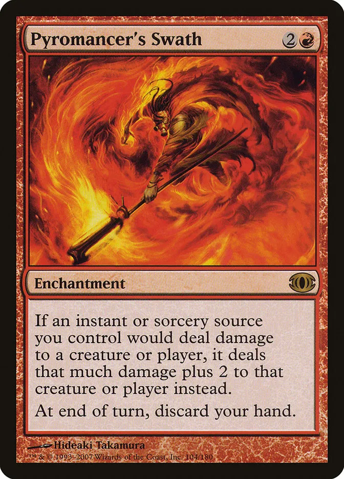 2007 Future Sight Pyromancer's Swath rare #104 unlisted card image