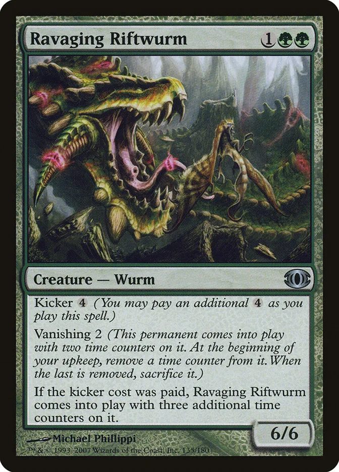 2007 Future Sight Ravaging Riftwurm uncommon #135 unlisted card image