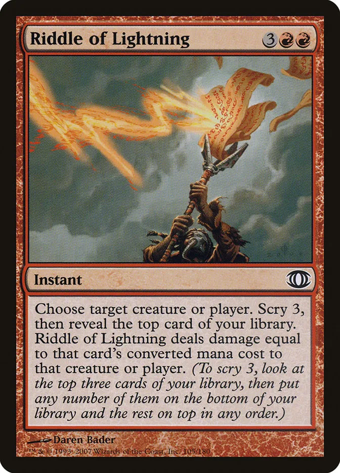 2007 Future Sight Riddle of Lightning common #105 unlisted card image