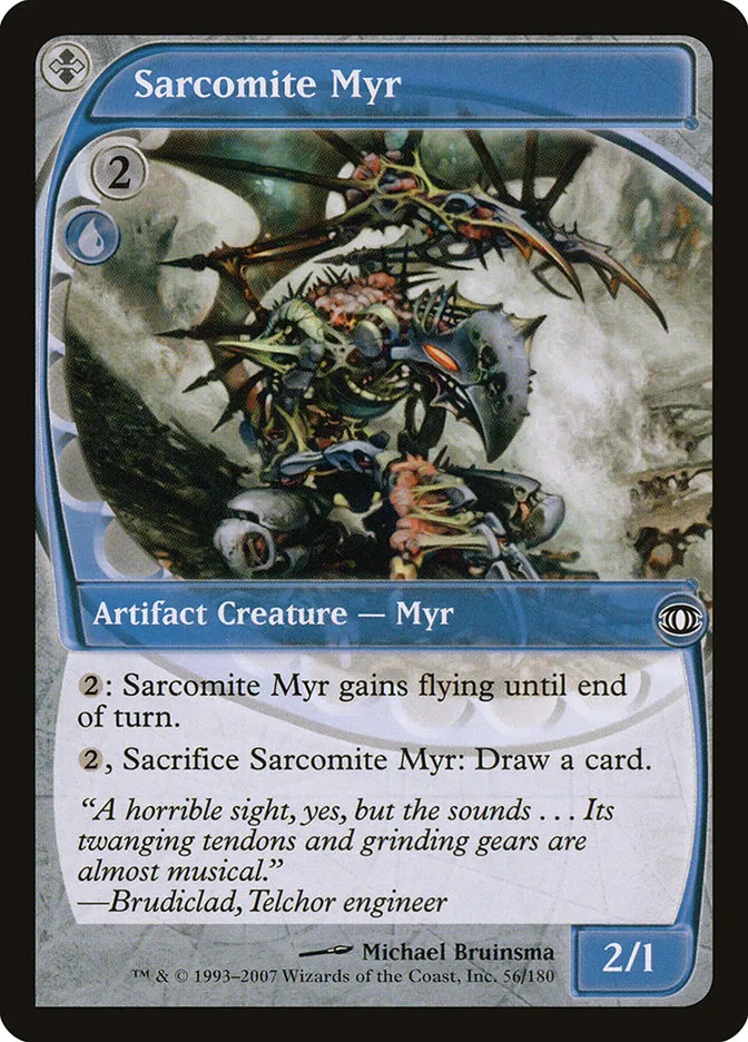 2007 Future Sight Sarcomite Myr common #56 unlisted card image
