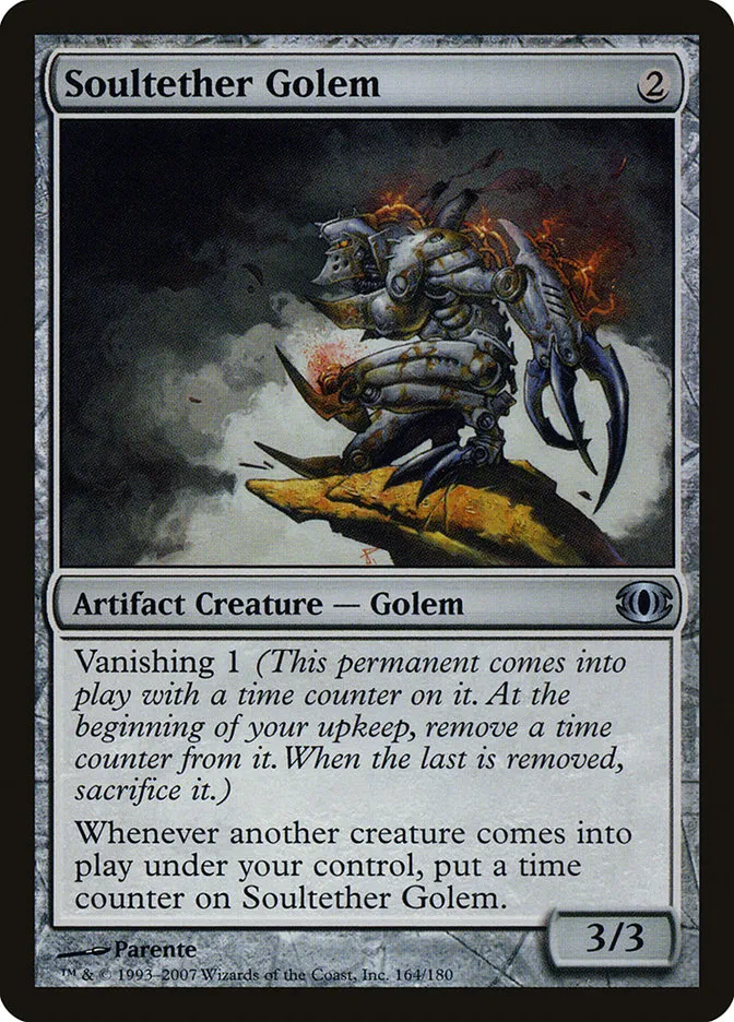 2007 Future Sight Soultether Golem uncommon #164 unlisted card image