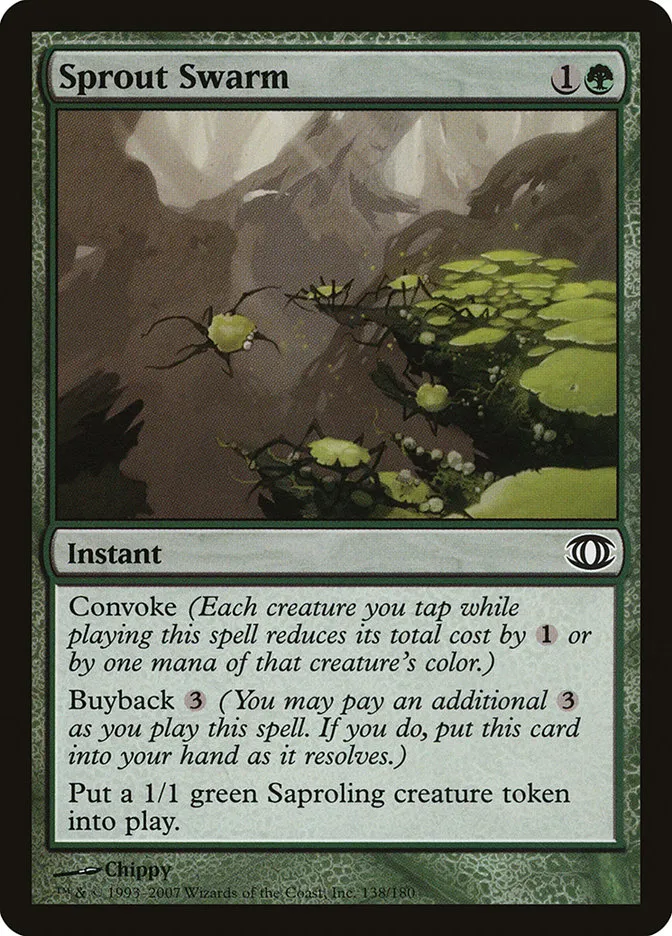 2007 Future Sight Sprout Swarm common #138 unlisted card image