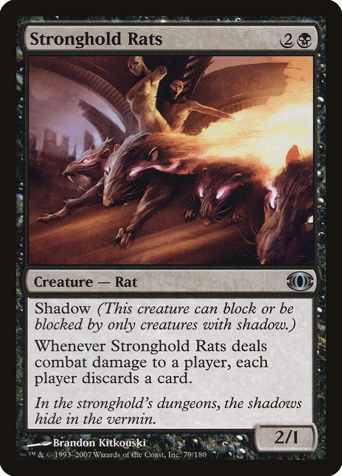 2007 Future Sight Stronghold Rats uncommon #79 unlisted card image