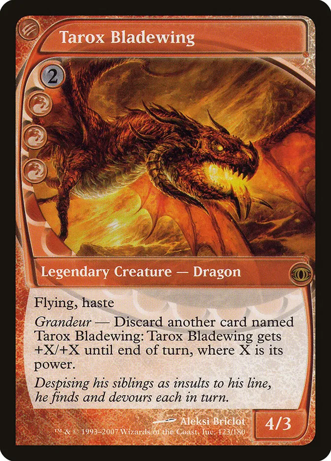 2007 Future Sight Tarox Bladewing rare #123 unlisted card image