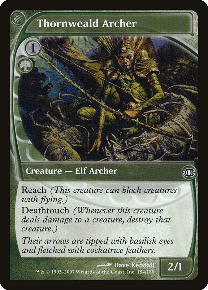 2007 Future Sight Thornweald Archer common #154 unlisted card image