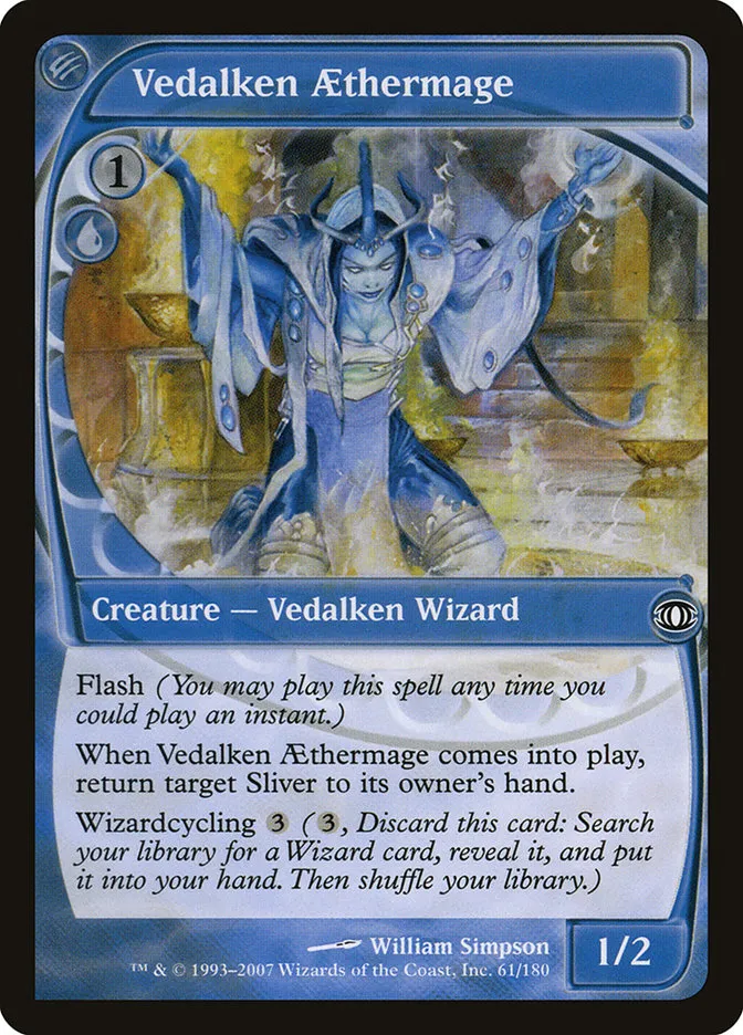 2007 Future Sight Vedalken Aethermage common #61 unlisted card image