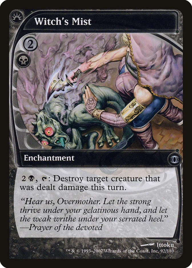 2007 Future Sight Witch's Mist uncommon #92 unlisted card image