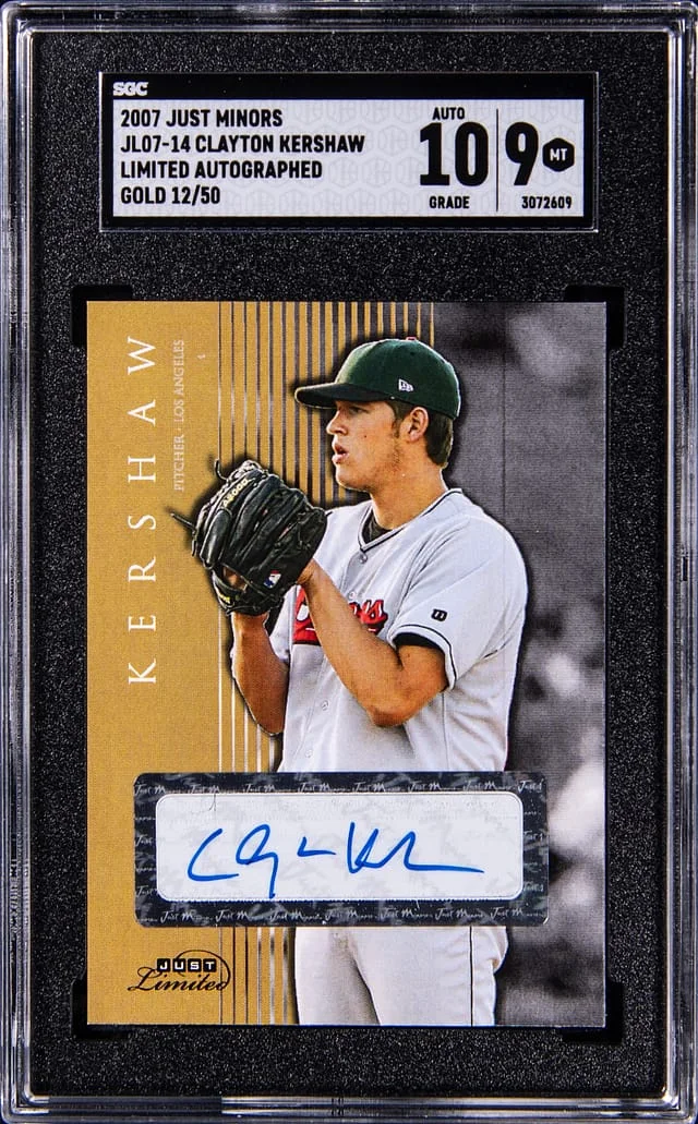 2007 Just Minors Limited Autograph Gold Clayton Kershaw #JL07-14 card image