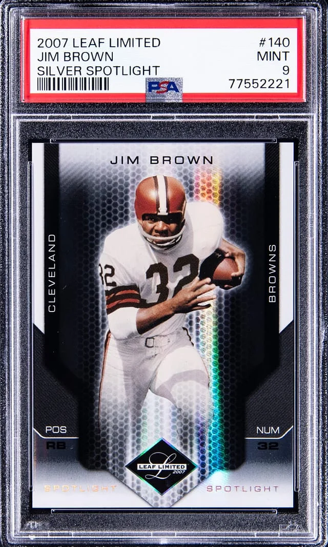 2007 Leaf Limited Jim Brown Silver Spotlight #140 card image