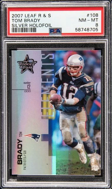 2007 Leaf Rookies & Stars Tom Brady Silver Holofoil #108 card image