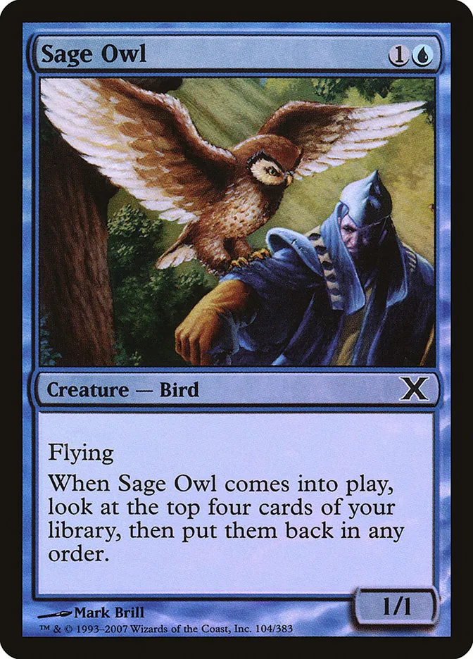 2007 Tenth Edition Sage Owl #104★ common card image