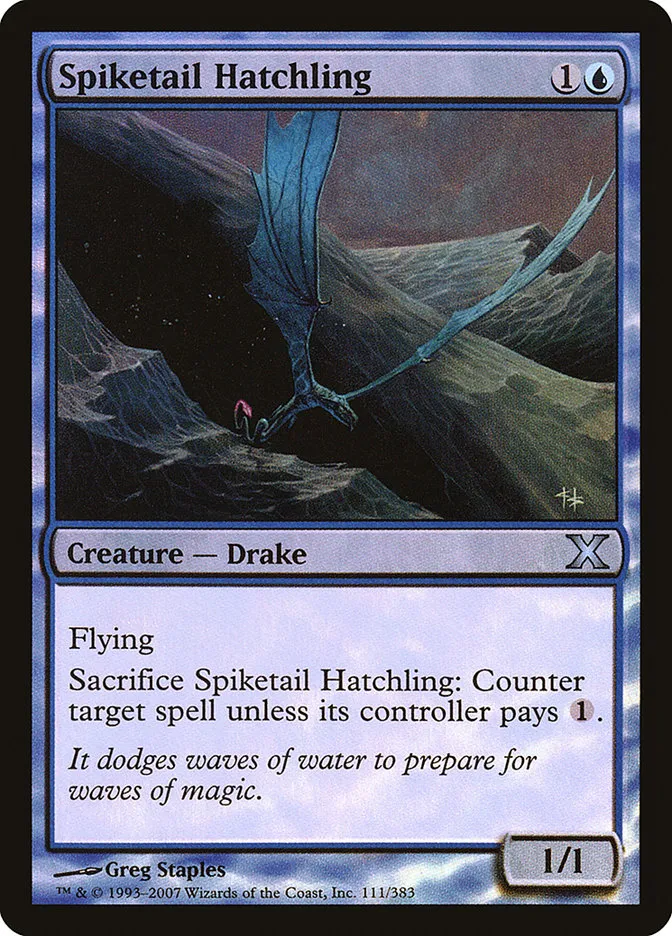 2007 Tenth Edition Spiketail Hatchling #111★ uncommon card image
