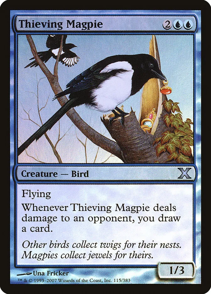 2007 Tenth Edition Thieving Magpie #115★ uncommon card image