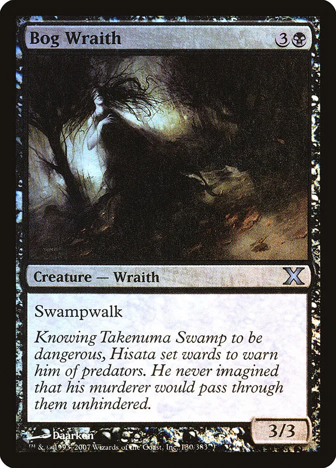 2007 Tenth Edition Bog Wraith #130★ uncommon card image