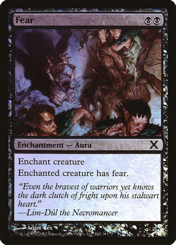 2007 Tenth Edition Fear #142★ common card image