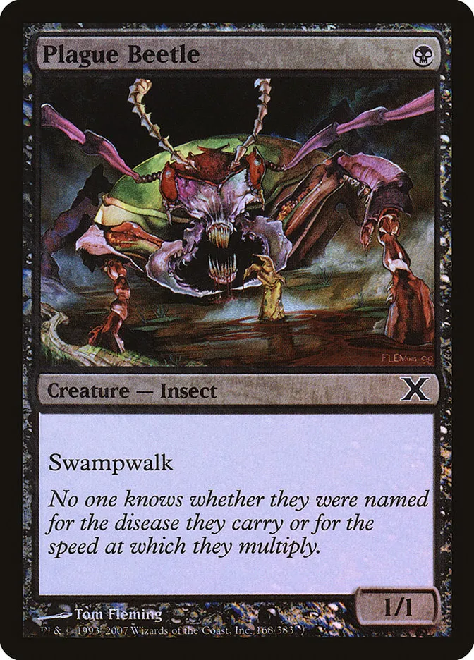 2007 Tenth Edition Plague Beetle #168★ common card image