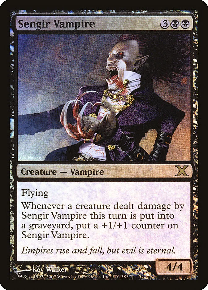 2007 Tenth Edition Sengir Vampire #176★ rare card image