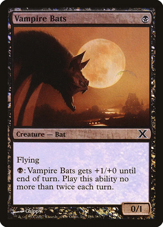 2007 Tenth Edition Vampire Bats #186★ common card image