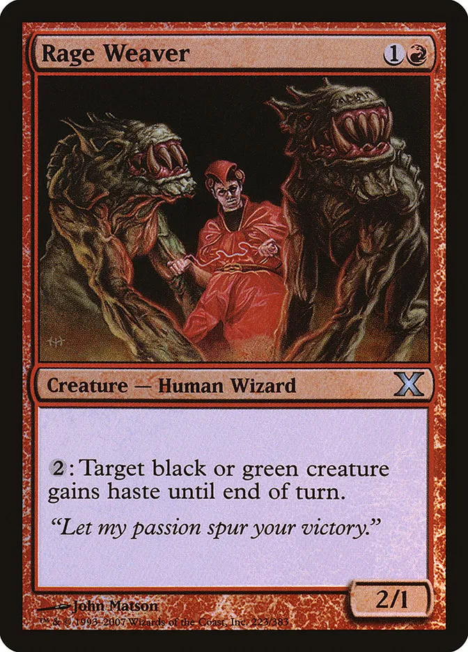 2007 Tenth Edition Rage Weaver #223★ uncommon card image