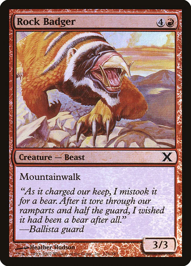 2007 Tenth Edition Rock Badger #226★ common card image