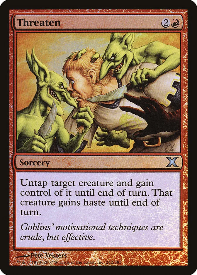 2007 Tenth Edition Threaten #242★ uncommon card image