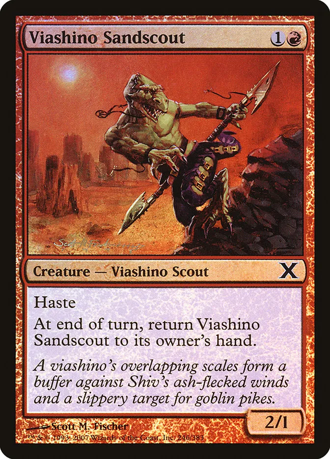 2007 Tenth Edition Viashino Sandscout #246★ common card image