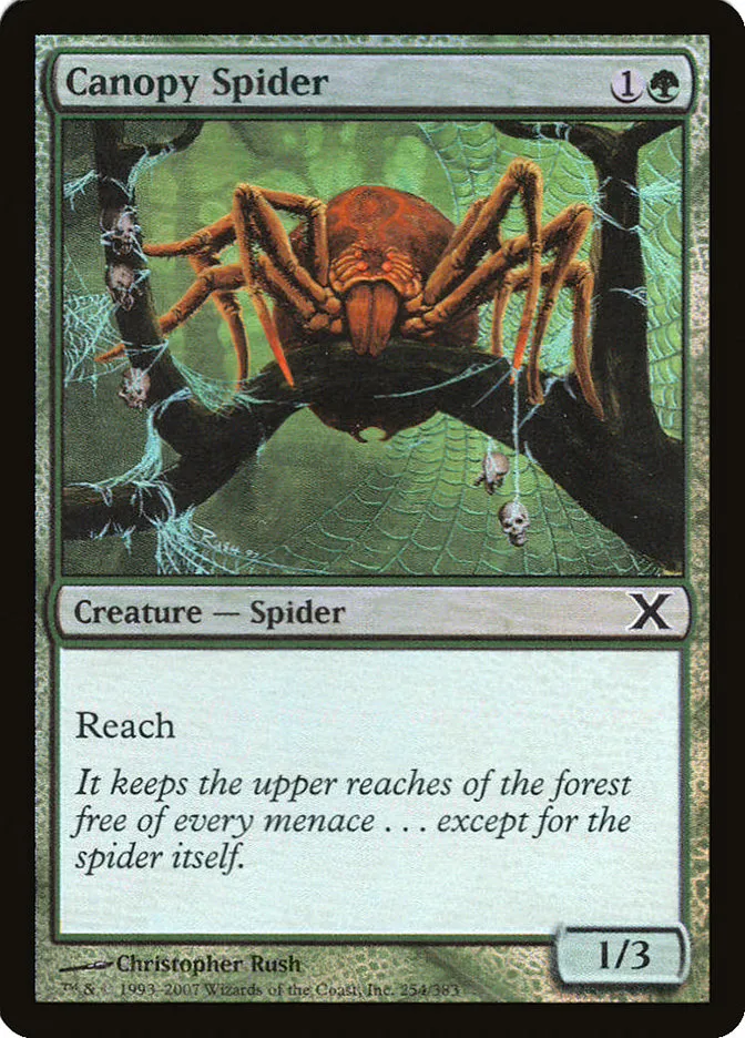 2007 Tenth Edition Canopy Spider #254★ common card image